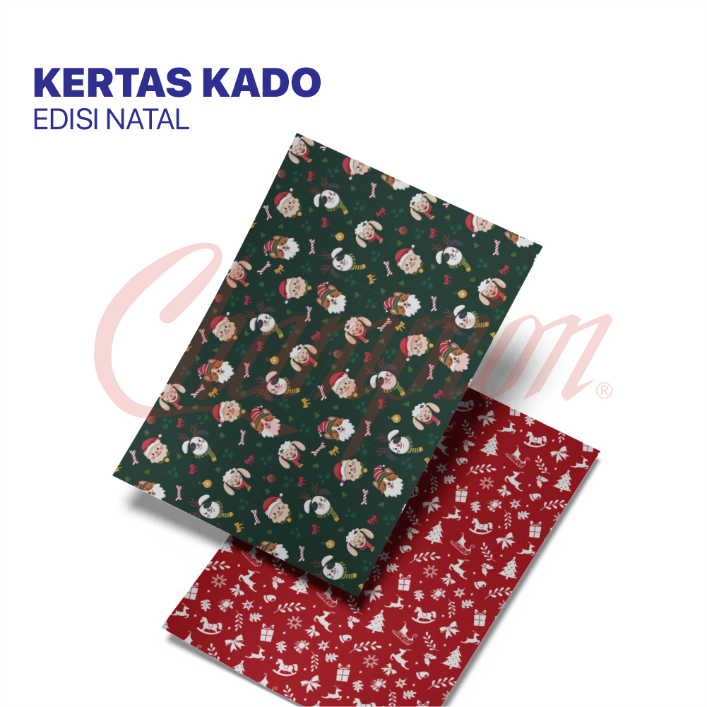 

Paper Wrapping Christmas Gift/Kertas Kado Natal (4lembar)