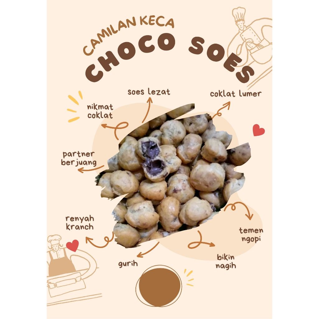 

Soes Coklat - soes coklat lumer - Camilan keca