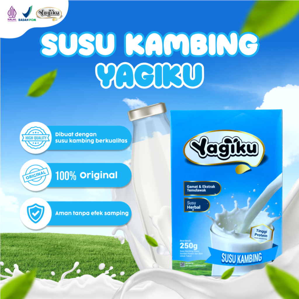

Yagiku Susu Kambing Bubuk 250 Gram Bantu Menambah Berat Badan Susu Kambing Penggemuk