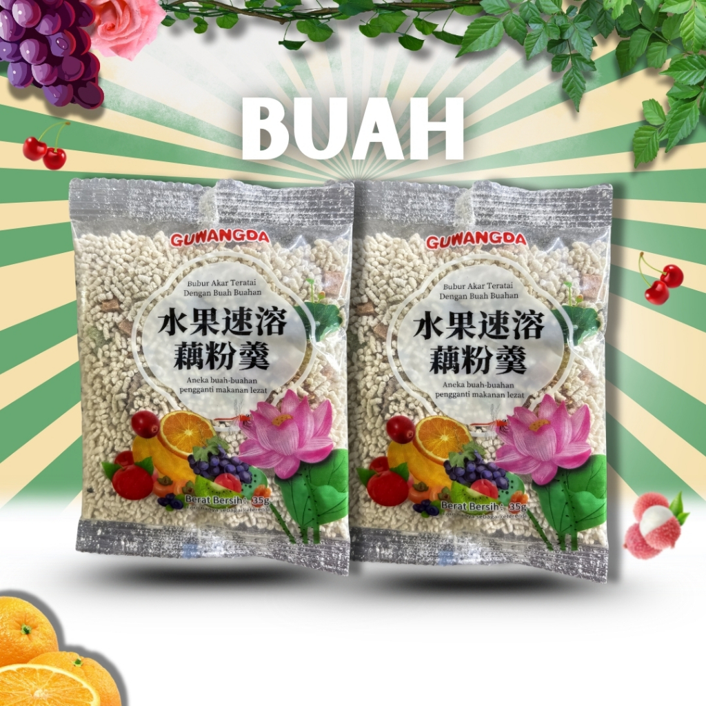 

Oufen Lotus Root Powder - Sachet Ekonomis Buah/Fruits (35g Sachet) Kemasan ekonomis & Praktis