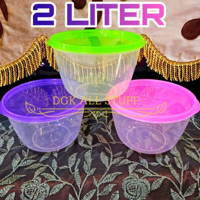 Toples Stoples Sealware Mangkok Mangkuk Bulat Bertutup Tutup Kedap Udara 2 Kue Kering Permen Manisan