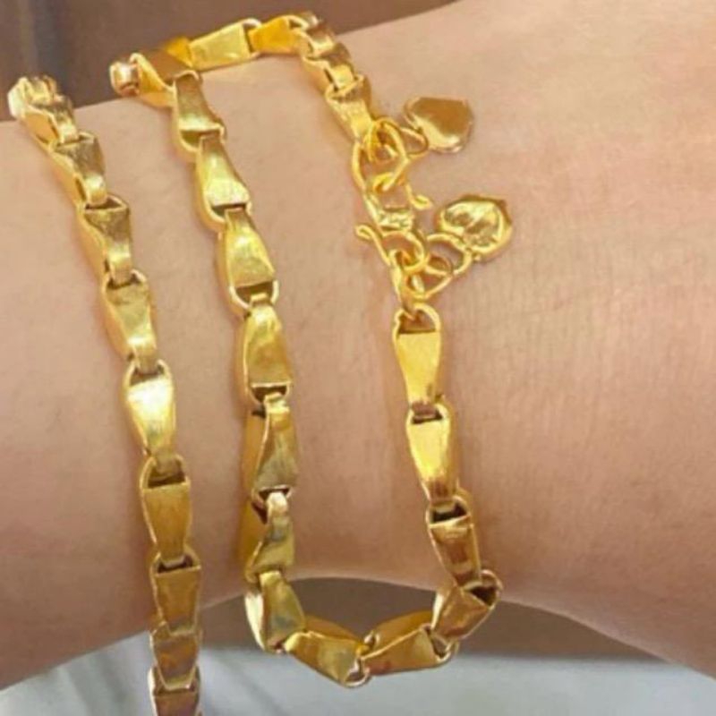 gelang padi 3 suku lapis mas