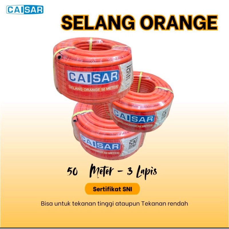 CAISAR SELANG GAS LPG 3 LAPIS / SELANG GAS KOMPOR / WATER HEATER ROLL HARGA PER METER
