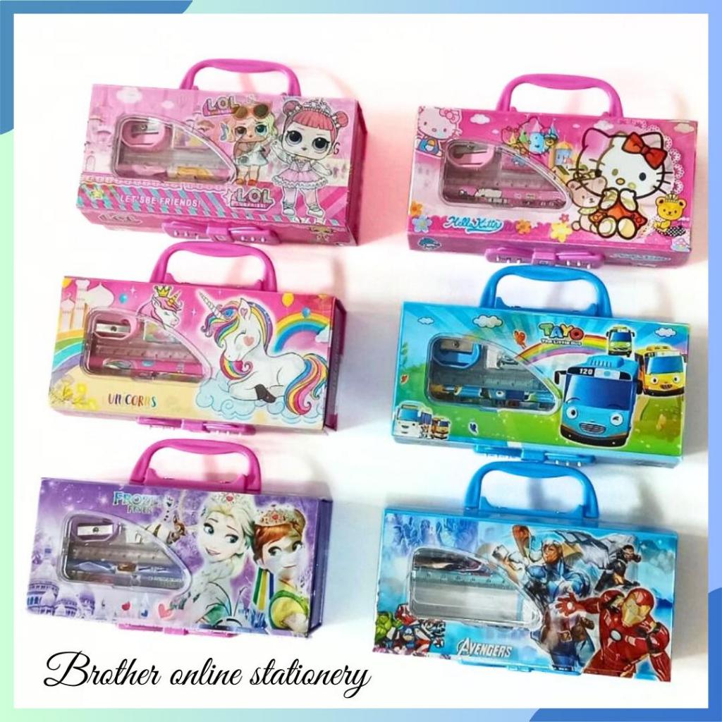 

BOS Kotak Pensil Karton Set 3 Susun/Tempat Pensil Dus/Pencil Case