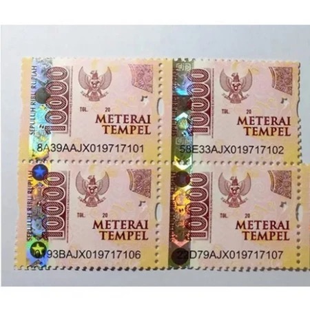 

Materai 10000 Asli Pos Indonesia Meterai Matrai Perangko