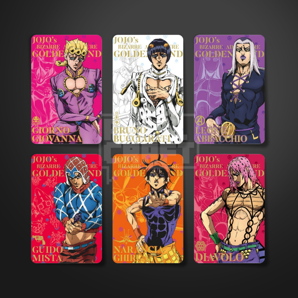 Photocard Karakter Anime JoJo's Bizarre Adventure : Golden Wind (Ver. 1)