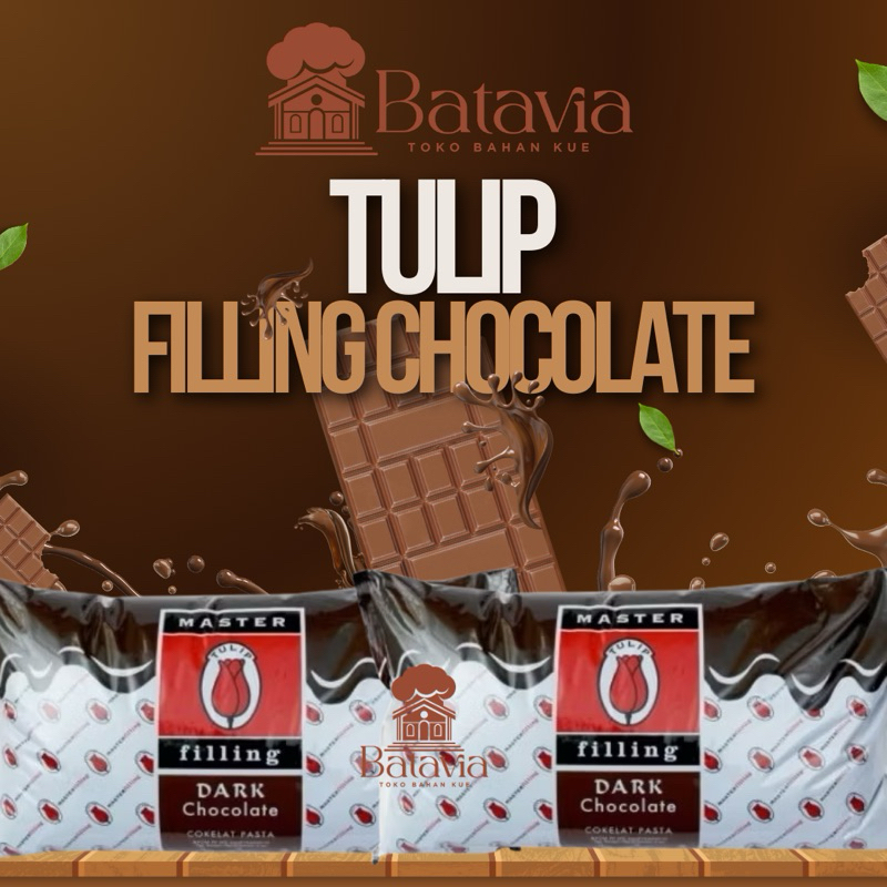 

Tulip Master Filling Chocolate Dark Pasta | Tulip Masterfilling Chocolate Paste 5Kg BISA REPACK 1Kg