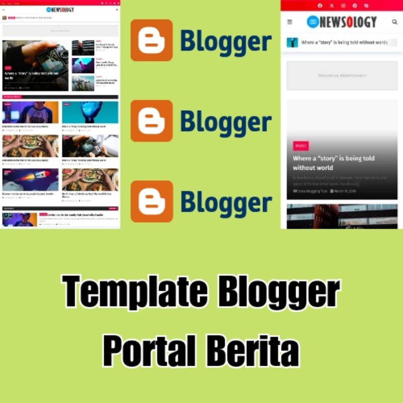 Template Blogger Berita Newsology Tema Responsive Ramah SEO
