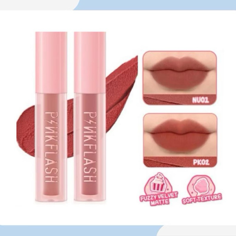 Pinkflash Powdery Lip Gloss | Lipstick | Lip Matte | Lip Velvet