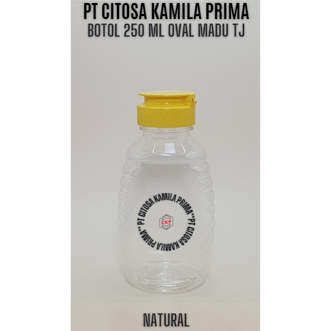Botol Madu TJ 250 ml Oval Tutup Fliptop / Botol Madu 250 ml / Botol Plastik Madu