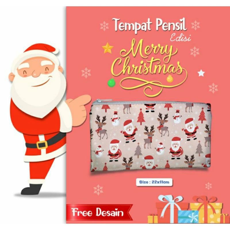 

LANCAR Paket 100Pcs - Tempat Pensil Merry Christmas 03