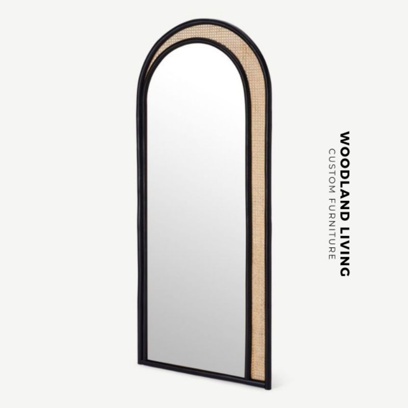 Standing Mirror | Cermin Dinding | Cermin Modern Rotan