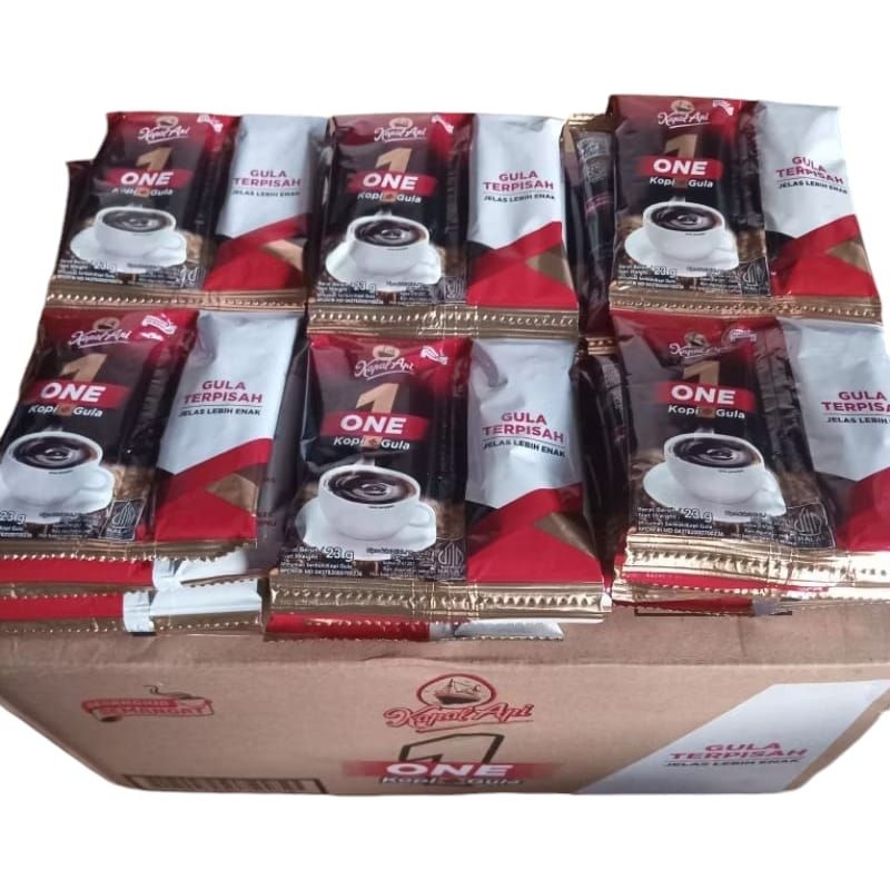 

Kapal Api One kopi dan Gula Terpisah 1 dus 120 sachet