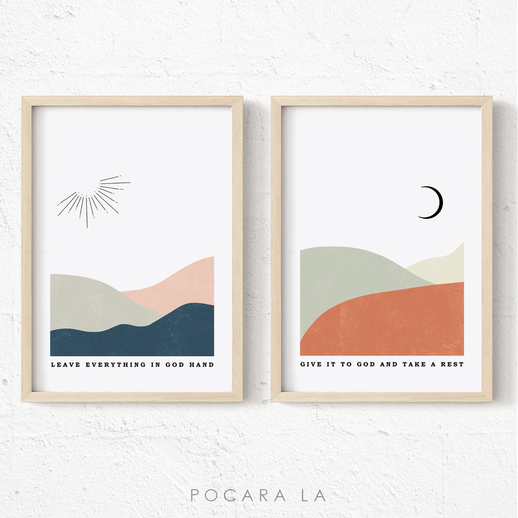 Hiasan Dinding Bingkai Poster Dekorasi Motivasi Kristen 120