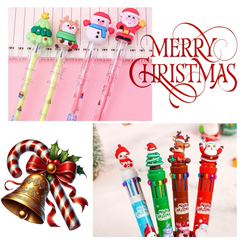 

PENSIL NATAL / PEN NATAL SANTA CLAUSE / PENCIL MERRY CHRISTMAS / PULPEN 10IN1 RUSA / AKSESORIS NATAL / HAMPERS XMAS / GOODIEBAG NATAL / ALAT TULIS NATAL