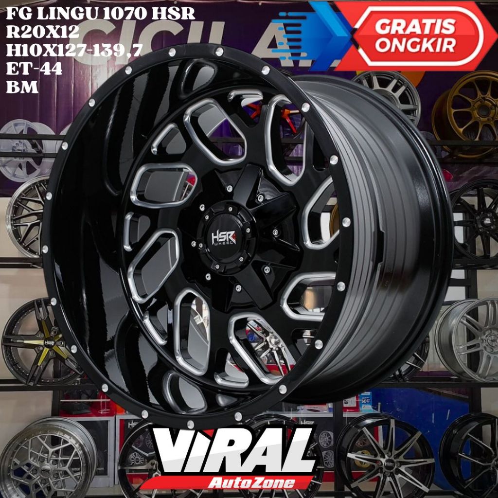 Velg Mobil Ring 20 HSR FG LINGU R20 LEBAR 12 INCH UNTUK RUBICON , JK , SAHARA