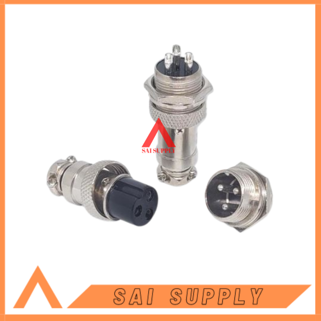 AVIATION PLUG 3 PIN KONEKTOR CB 4 PIN JACK CB SOKET CONNECTOR CB 4PIN JEK CB