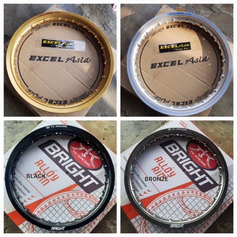 1PCS VELG TK BRIGHT & TAKASAGO EXCEL ASIA  RING 14 UKURAN 140/215ORIGINAL TK RACING MURAH !