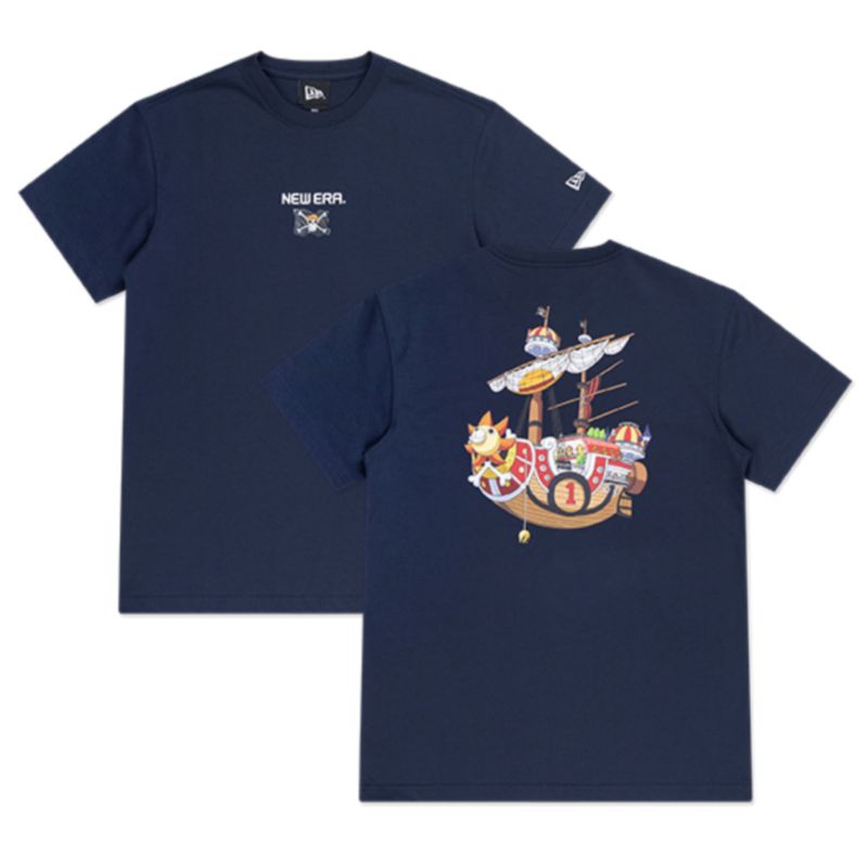 T-Shirt New Era Cap One Piece Thousand Sunny Navy Original