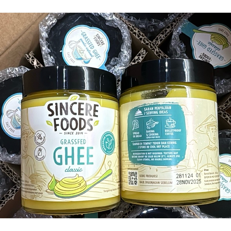 

Sincere Foods Grassfed Ghee Classic Butter 250gr
