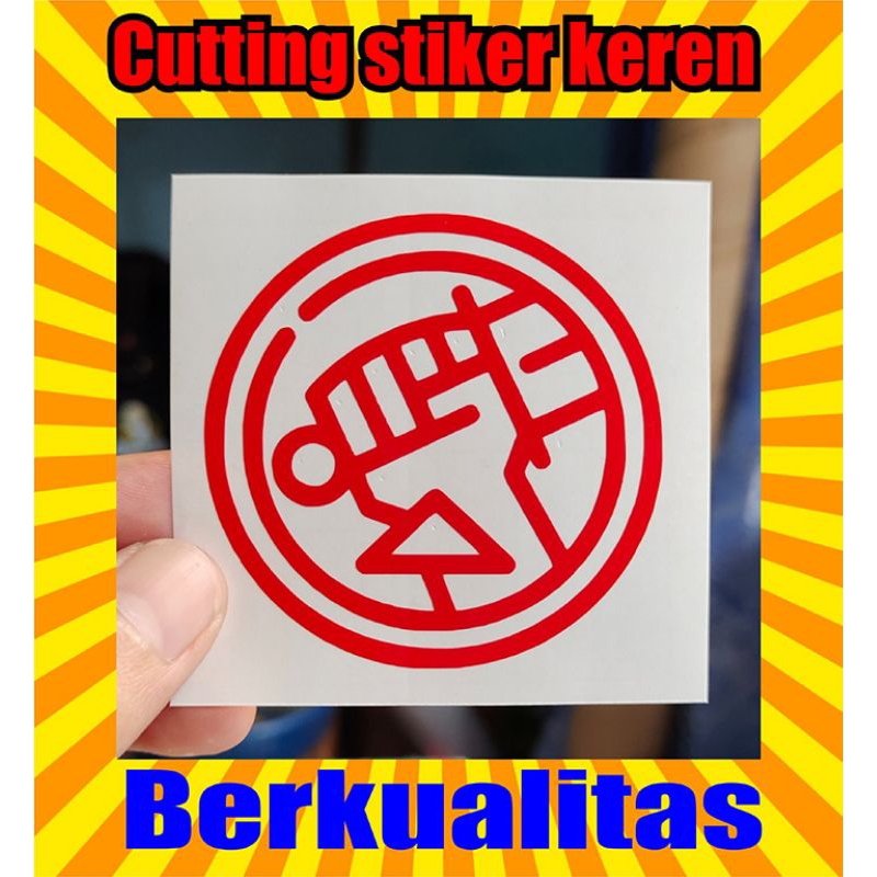 

stiker cutting hellboy sticker murah