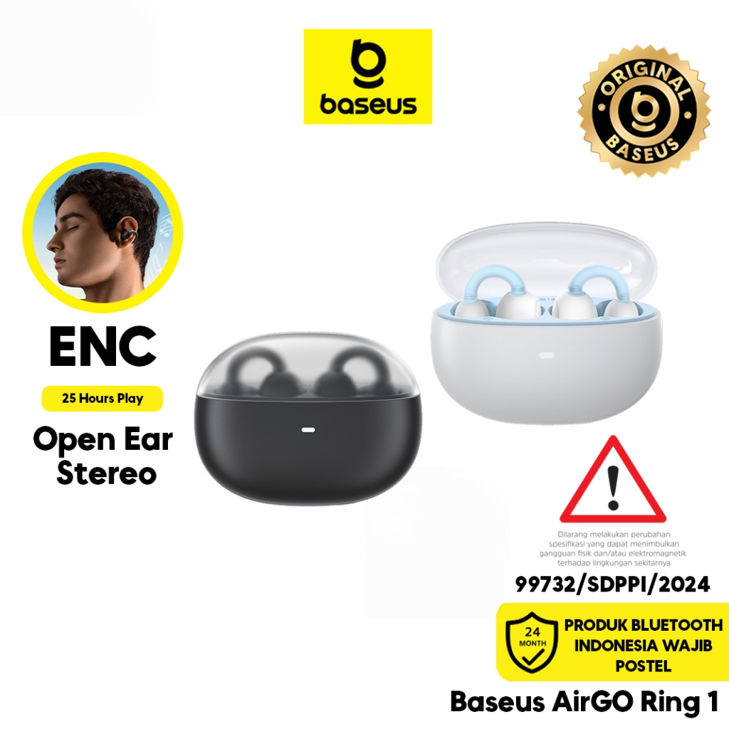 Baseus Office OWS AirGo1 Ring Open-Ear Headset Earbuds TWS Bluetooth