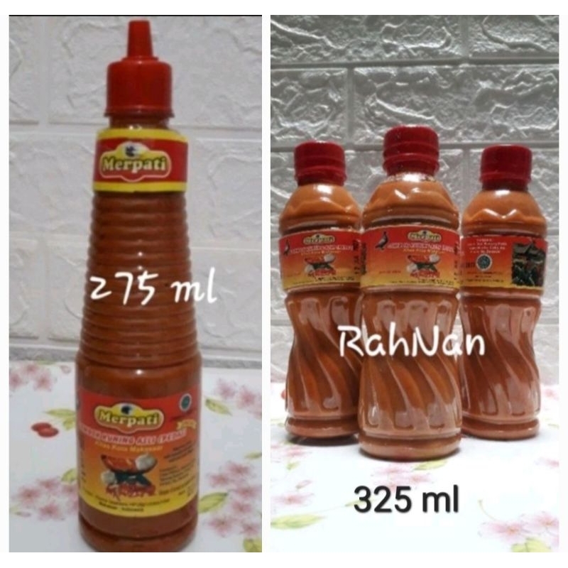 

Lombok kuning merk Merpati 325 ml & 275 ml produksi dari kota Makassar