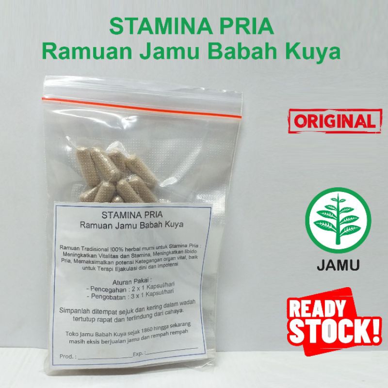 Stamina Pria Ramuan Jamu Toko Babah Kuya Original Asli untuk Kesehatan performa