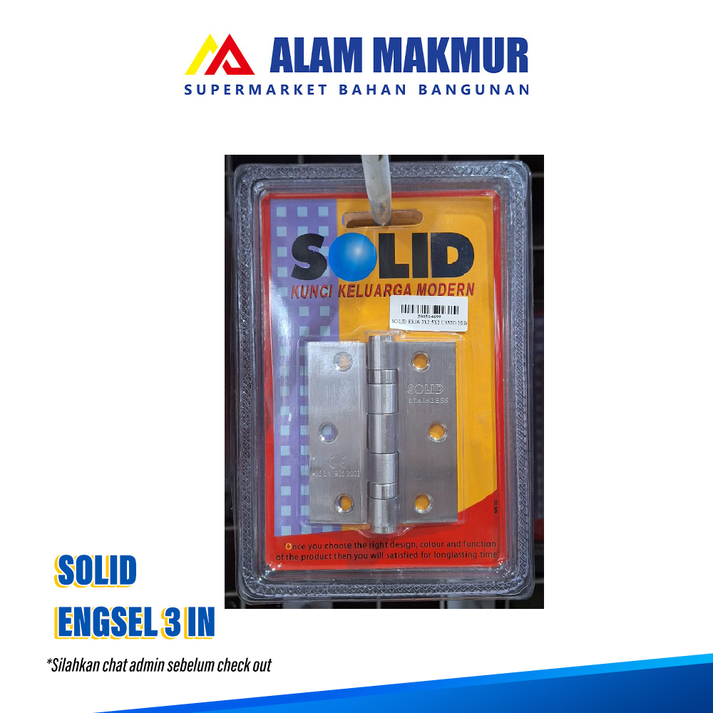 Solid engsel jendela 3" EK 16 stainless