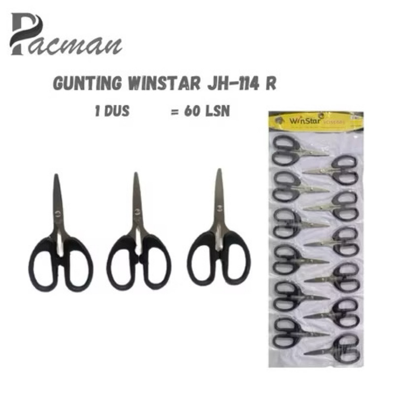 

GS (BLACK, ECERAN) GUNTING WIN STAR 12 CM 4 INCH STAINLES STELL TAJAM