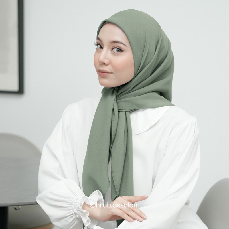 SAGE GREEN Hijab Pollycoton | Hijab Square ( Sage green )