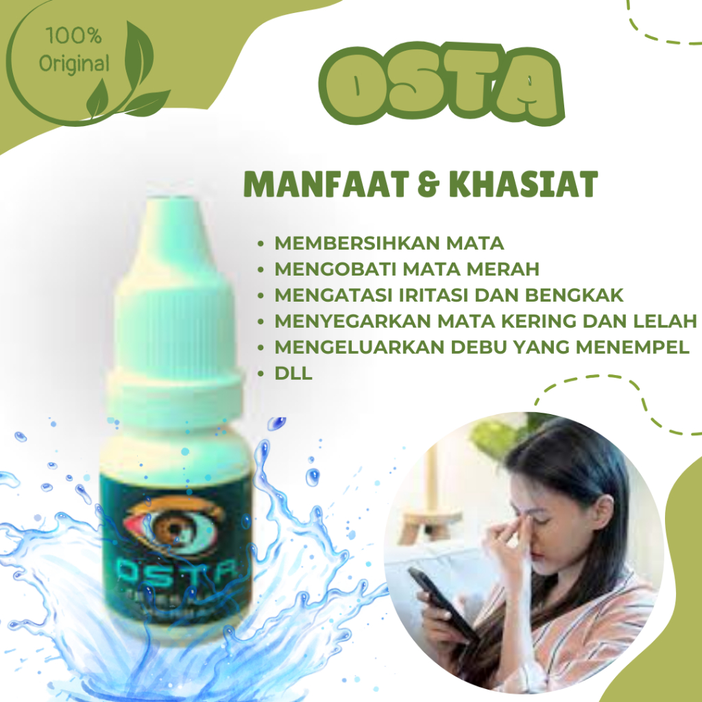 OSTA ASLI ORIGINAL - Obat Tetes Mata Perih, Bulu Mata Berkerak Saat Bangun Tidur, Bulu Mata Saling M