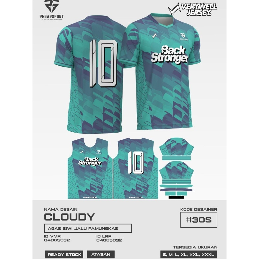 REGARSPORT - 375 Jersey Atasan Bola Lengan Pendek