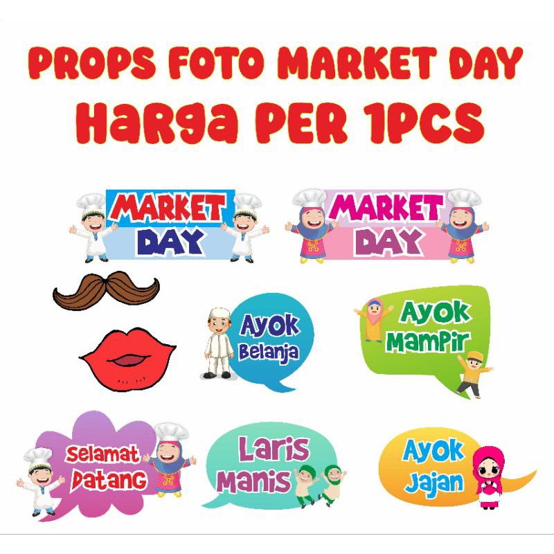 props foto marketday aksesoris market day props foto wedding props foto ulang tahun props pawai bisa
