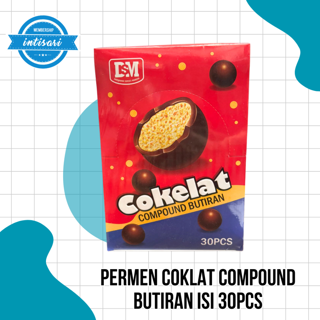 

PERMEN COKLAT COMPOUND BUTIRAN ISI 30pcs ( PACK )