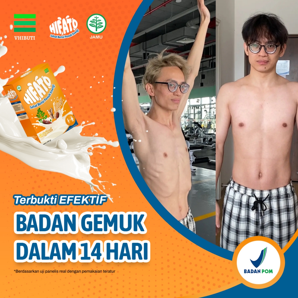 

HIFATO Susu Penggemuk Badan BPOM Aman, Herbal, dan Original | 1 Box