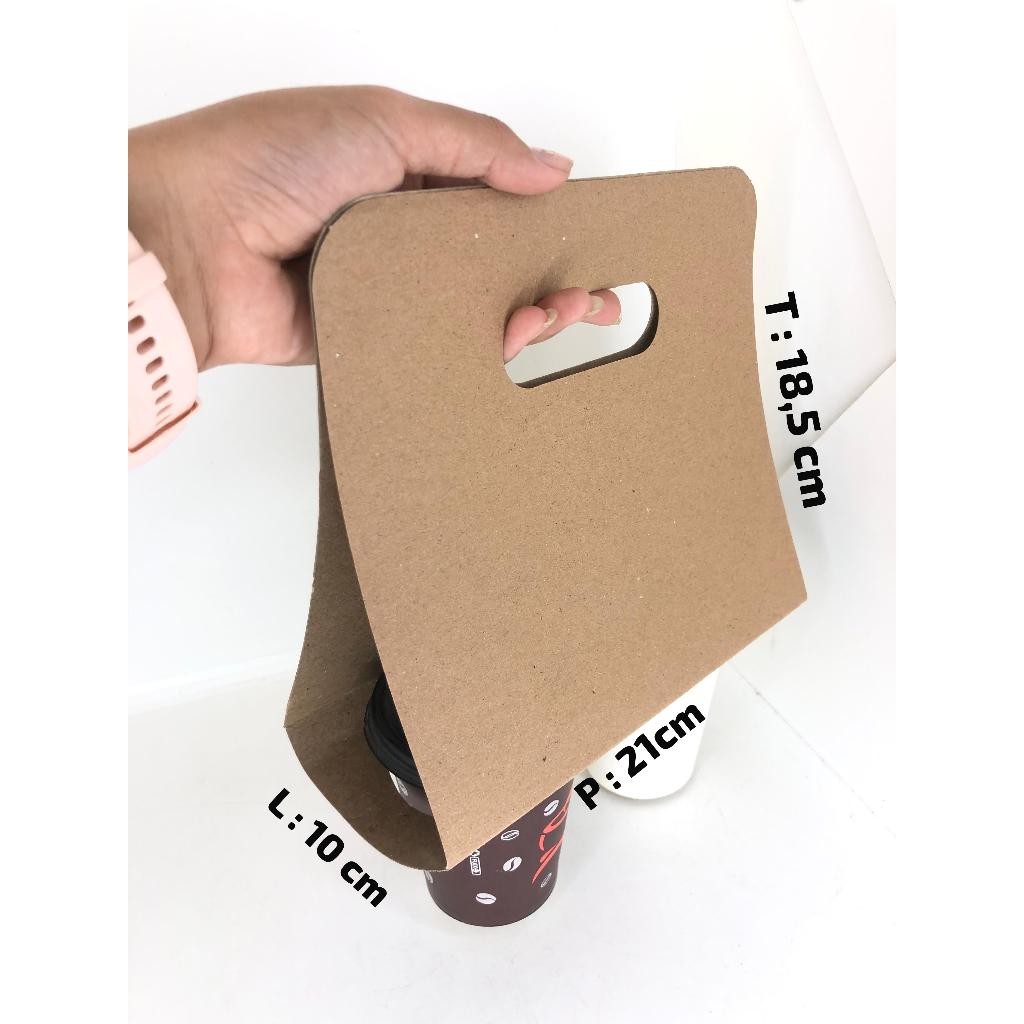 

10 PCS DOUBLE CUP HOLDER KRAFT 21X10X18,5 LAMINASI