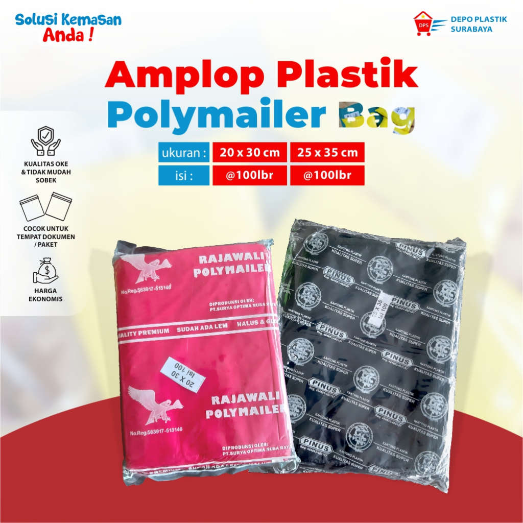 

Plastik polymailer / Amplop polymailer / plastik packing dokumen / plastik lem opp dokumen