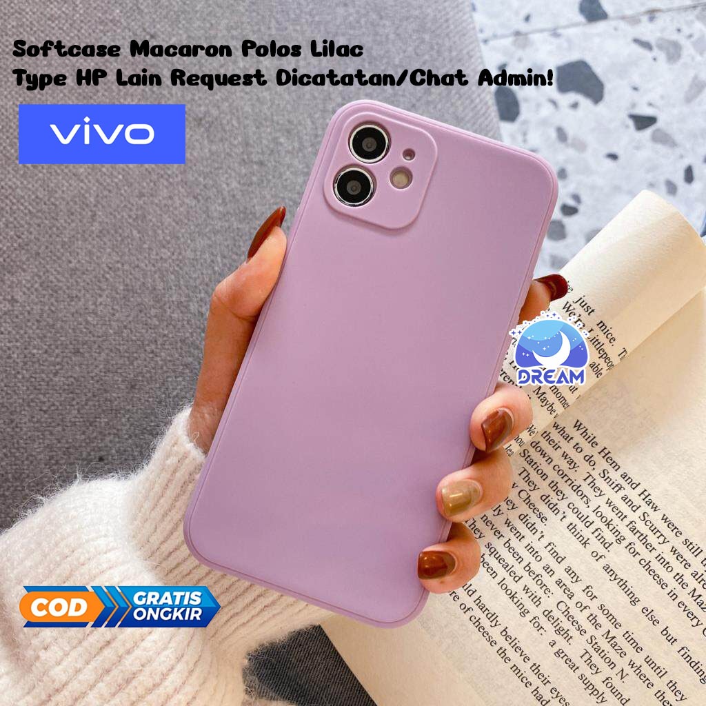 [SM] Softcase Macaron Lilac Polos Bahan Tebal FOR VIVO Y12S Y20S Y30 Y50 Y35 VIVO Y17S Y15S Y01A Y12