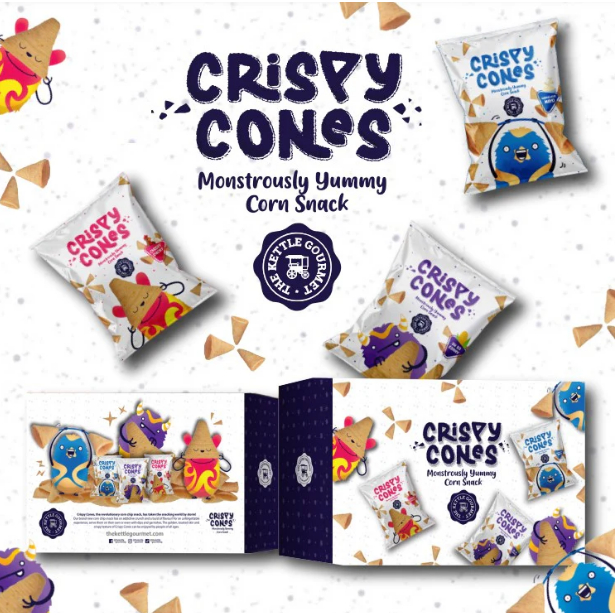 

The Kettle Gourmet Crispy Cones 50g - Snack - Marvellous Mayo - Cheeky Chicky - OH SO CORNY