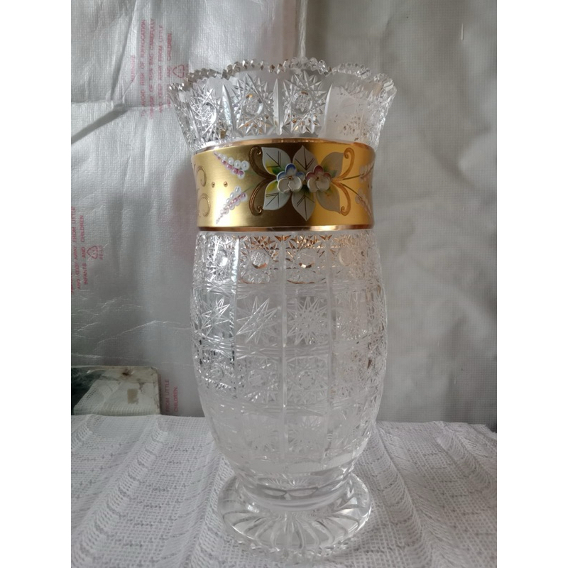 Vas Bunga Kristal Bohemian Real Crystal