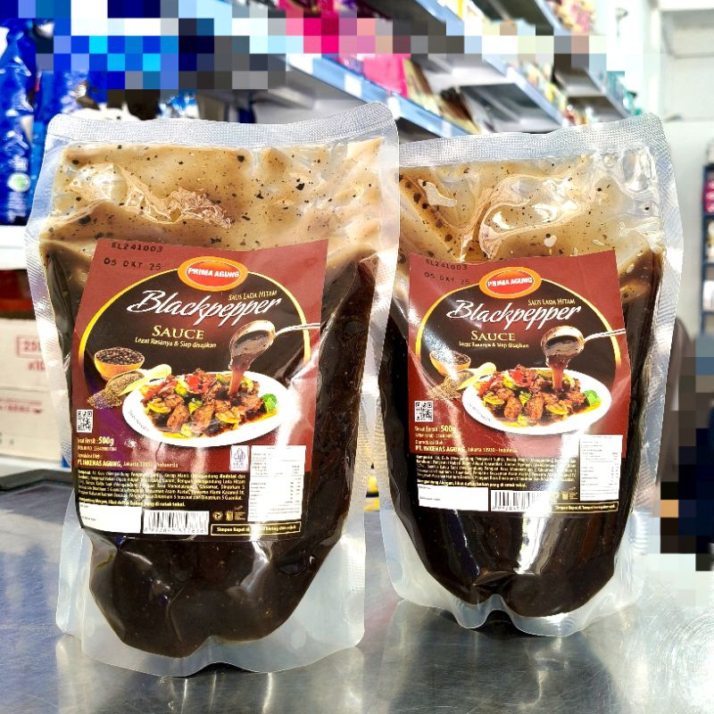 

Prima Agung Black Paper Sauce 500gr/Saus Lada Hitam Prima Agung 500gr/Blackpaper Sauce/Lada Hitam Bumbu