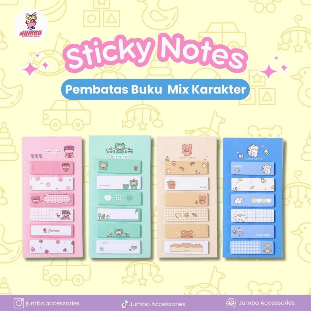 

Pembatas Buku Mix Karakter Jumbo Accessories
