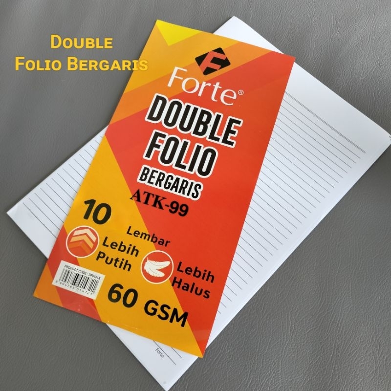 

Kertas Double Folio Bergaris FORTE Isi 10 Lembar
