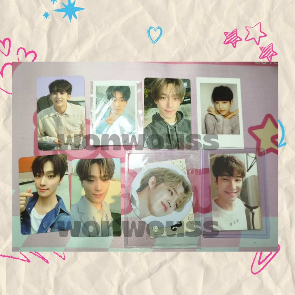Seventeen Photocard wonwoo, dino. Scoups, jeonghan, Hoshi, Jun  Semicolon, Henggarae