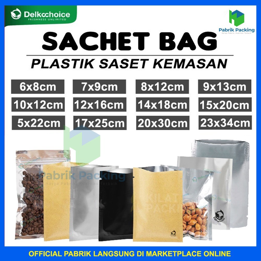 PLASTIK SACHET BAG TRANSMETZ DELKOCHOICE  | SACHET KOMBINASI ZIPLOCK UKURAN SEDANG MURAH SATUAN