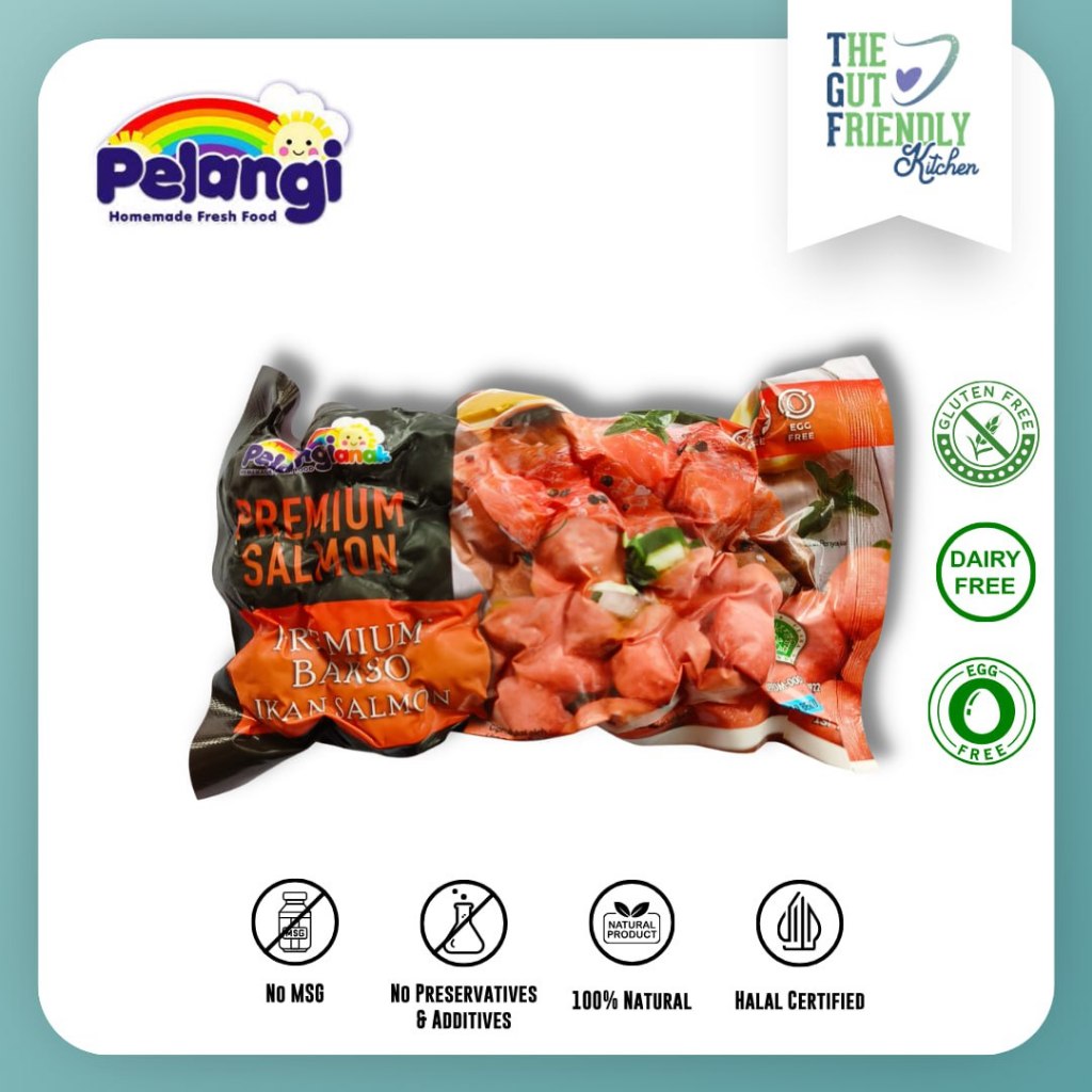 

PELANGI - Bakso Ikan Salmon Gluten Free, Dairy Free, Egg Free, Halal Non MSG & Non Pengawet