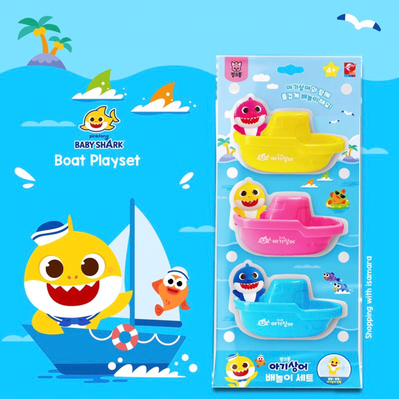 Pinkfong Baby Shark Boat Playset / Mainan Kapal