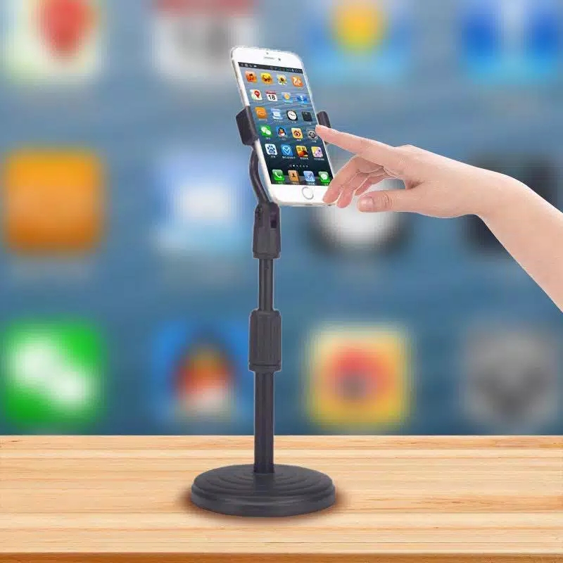 stand Hp bulat tebal adjustable dudukan Hp kaki bulat tebal Tripod Hp mini Cagak Hp