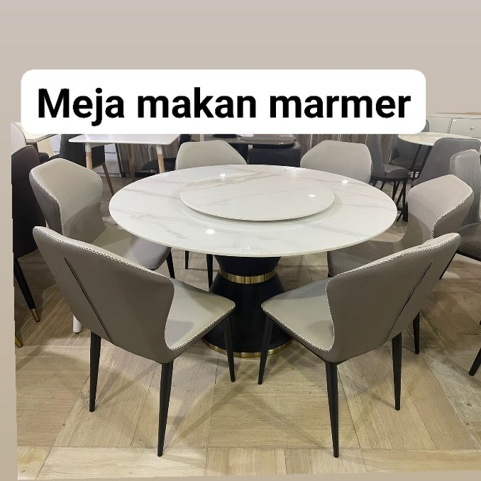 Meja Makan Marmer 6 Kursi Makan Meja Makan set Kursi BATAM